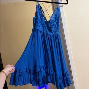 Free People Blue Lace Dress